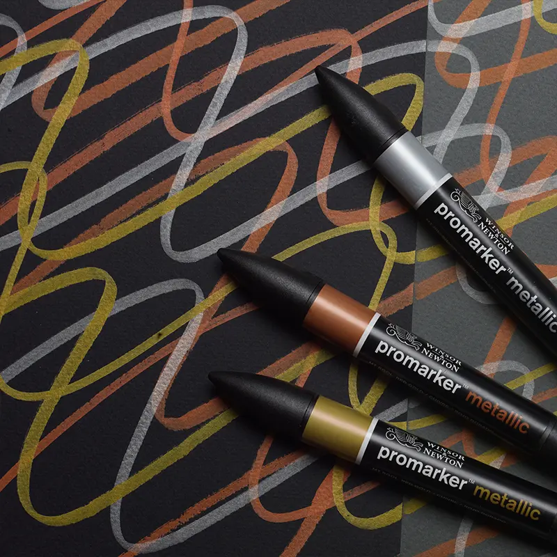 Promarkery Winsor & Newton zestaw 6 szt. Metallic Tones 03