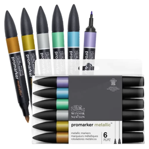 Promarkery Winsor & Newton zestaw 6 szt. Metallic Tones