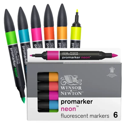 Promarkery Winsor & Newton zestaw 6 szt. Neon