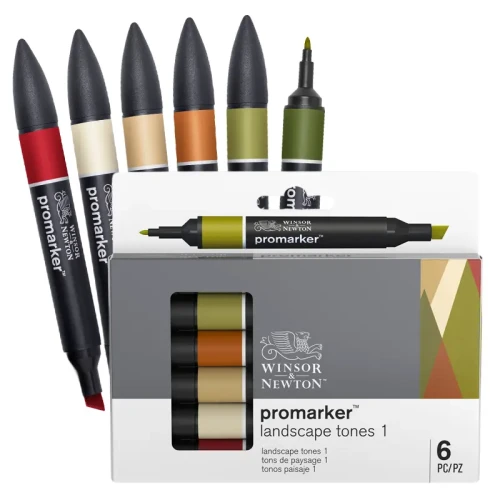Promarkery Winsor & Newton zestaw 6 szt. Landscape Tones