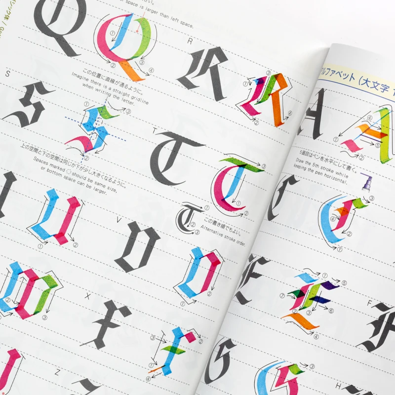Książka do kaligrafii od A do ZIG - Kuretake Calligraphy Handbook 07