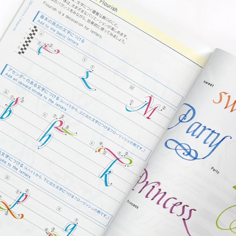 Książka do kaligrafii od A do ZIG - Kuretake Calligraphy Handbook  08