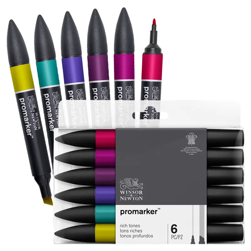 Promarkery Winsor & Newton zestaw 6 szt. Rich Tones 01