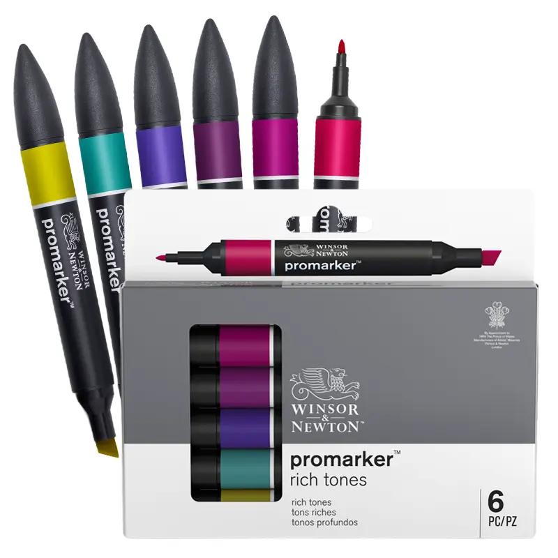 Promarkery Winsor & Newton zestaw 6 szt. Rich Tones 04