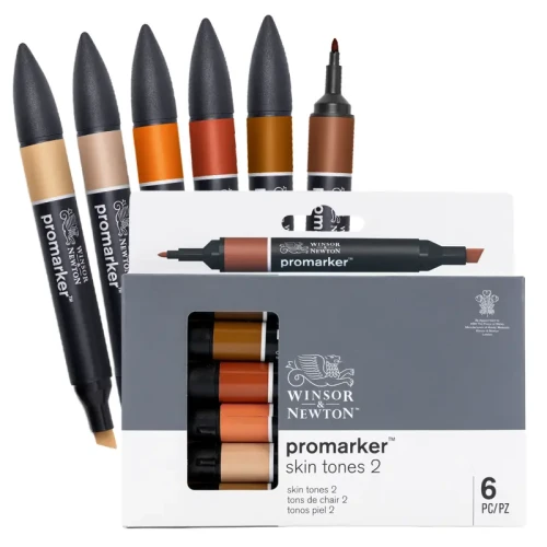 Promarkery Winsor & Newton zestaw 6 szt. Skin Tones 2