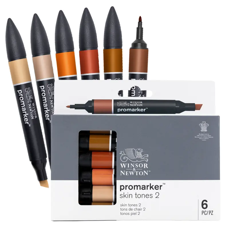 Promarkery Winsor & Newton zestaw 6 szt. Skin Tones 2 01