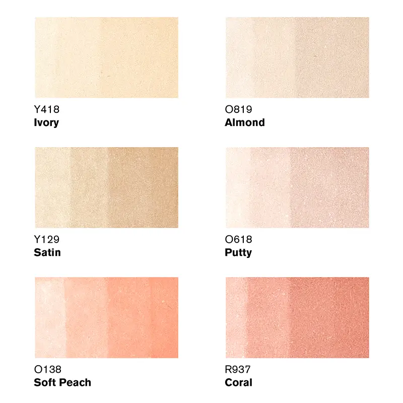 Promarkery Winsor & Newton zestaw 6 szt. Skin Tones 1 02