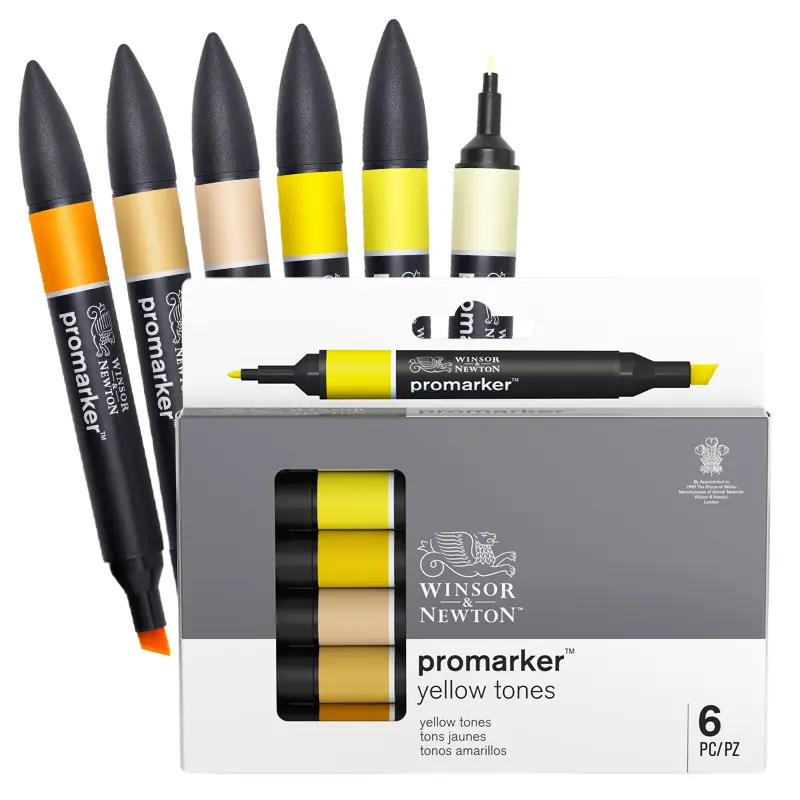 Promarkery Winsor & Newton zestaw 6 szt. Yellow Tones 03