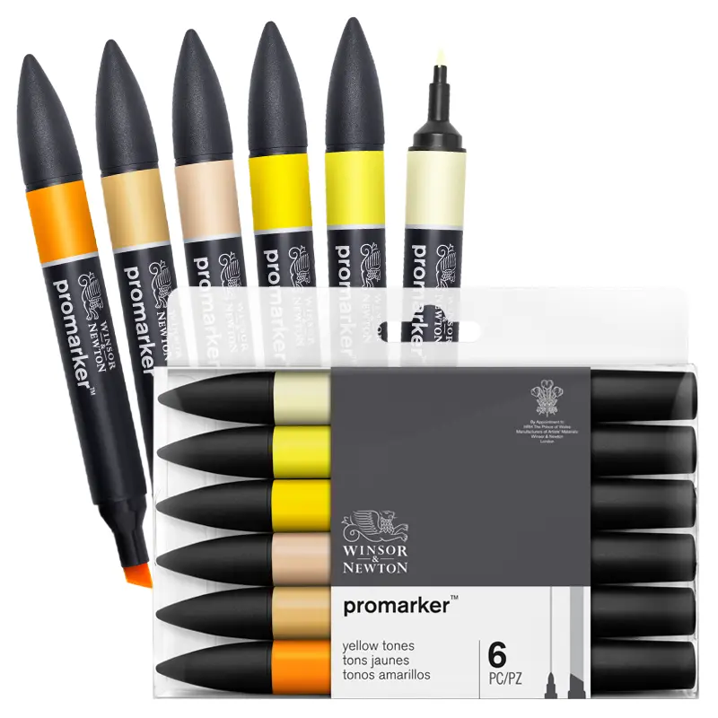 Promarkery Winsor & Newton zestaw 6 szt. Yellow Tones 01