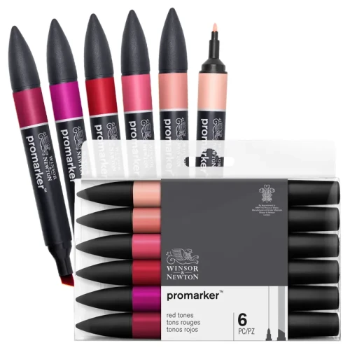 Promarkery Winsor & Newton zestaw 6 szt. Red Tones