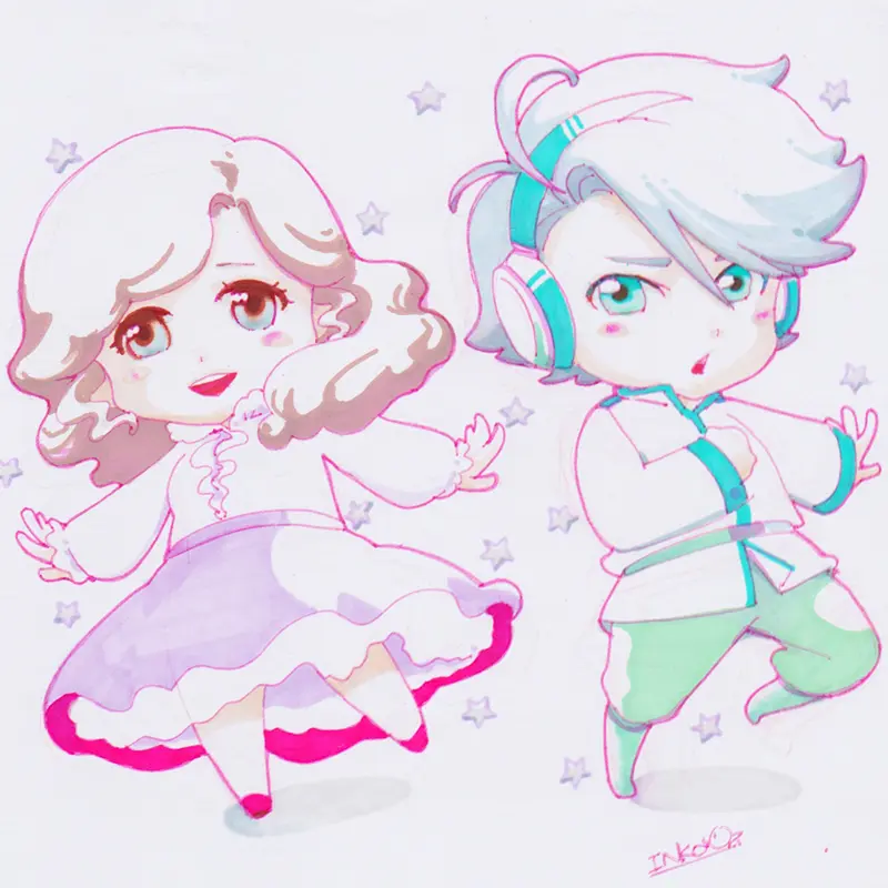 Promarkery Winsor and Newton zestaw 12 + 1 szt. Manga Chibi 02