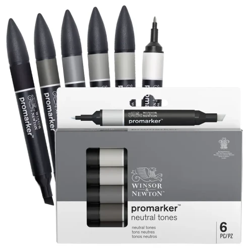 Promarkery Winsor & Newton zestaw 6 szt. Neutral Tones