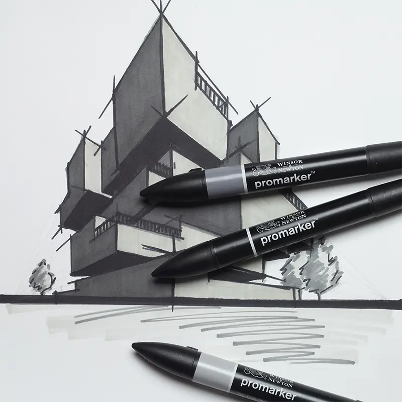 Promarkery Winsor & Newton zestaw 6 szt. Neutral Tones 02