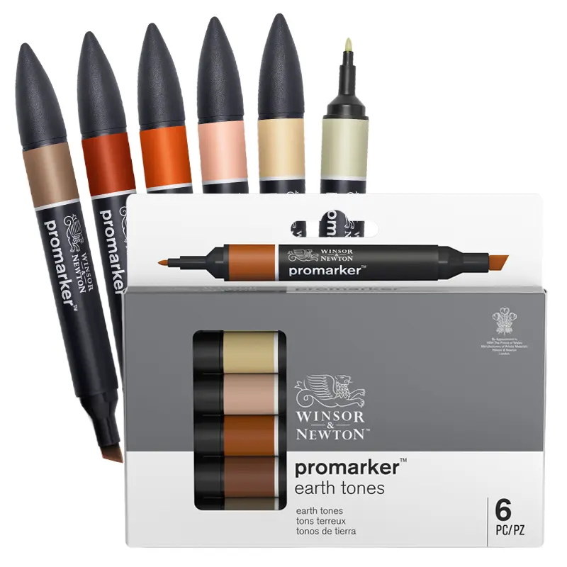 Promarkery Winsor & Newton zestaw 6 szt. Earth Tones 01