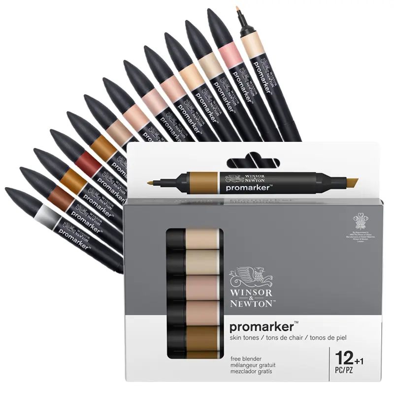 Promarkery Winsor & Newton zestaw 12 +1 szt. Skin Tones 01