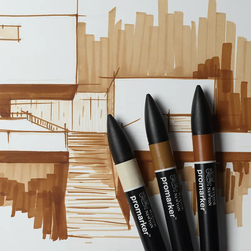 Promarkery Winsor & Newton zestaw 12 +1 szt. Skin Tones 02