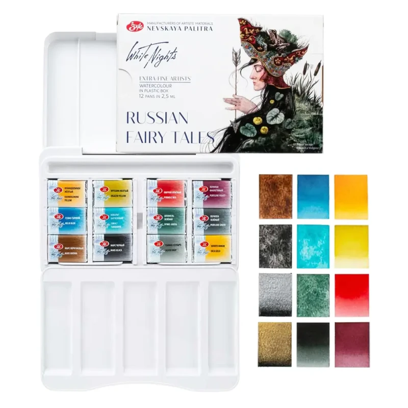 Akwarele Białe Noce zestaw 12 kolorów Fairy Tales 01
