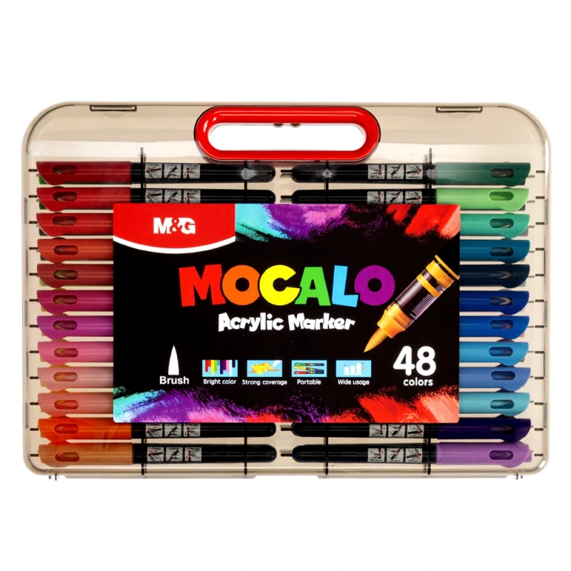 Zestaw markerów akrylowych pędzelkowych M&G Mocalo 48 szt. 03