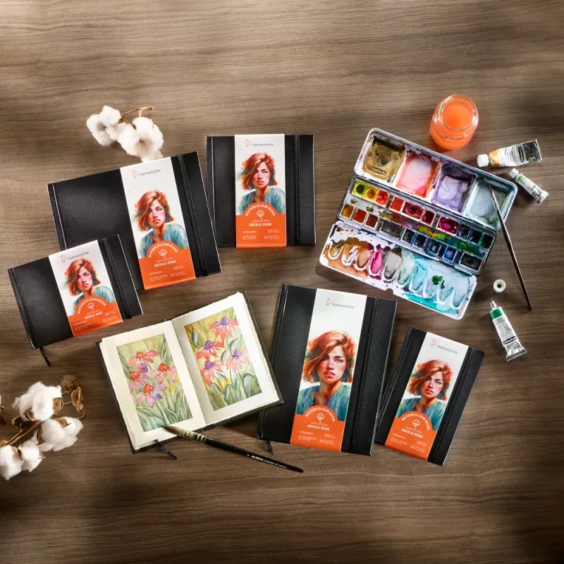 Szkicownik do akwareli Hahnemühle Deckle Edges 100% bawełny - A6, 250 g, 30 ark. 03