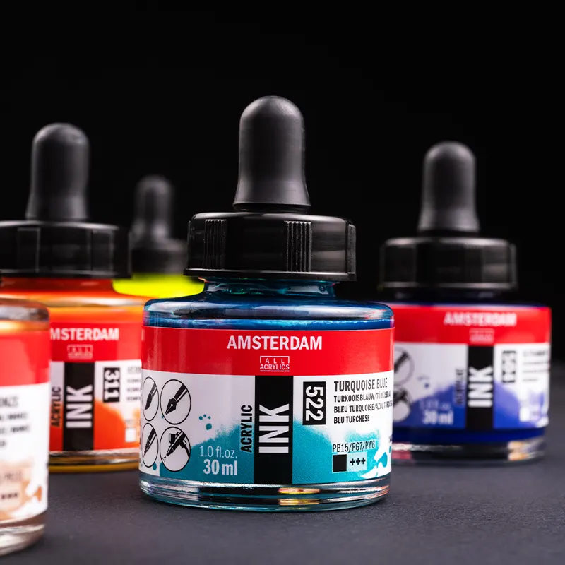 Tusz akrylowy Amsterdam Acrylic Ink Talens 30 ml - 570 Phtalo blue
