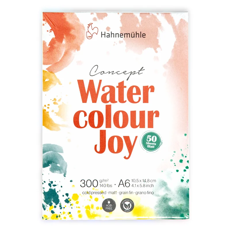 Blok do akwareli Hahnemühle Watercolour Joy cold pressed - A6, 300 g, 50 ark. 01