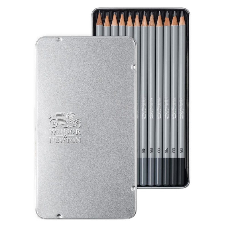 Ołówki Winsor & Newton Studio Collection, zestaw 12 szt. -  Soft H-9B 05