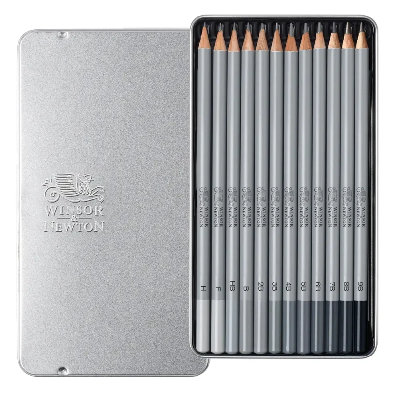 Ołówki Winsor & Newton Studio Collection, zestaw 12 szt. -  Soft H-9B 02