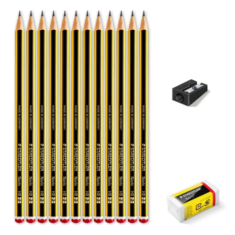 Ołówki Staedtler Noris zestaw 12 szt. HB + gumka i temperówka 02