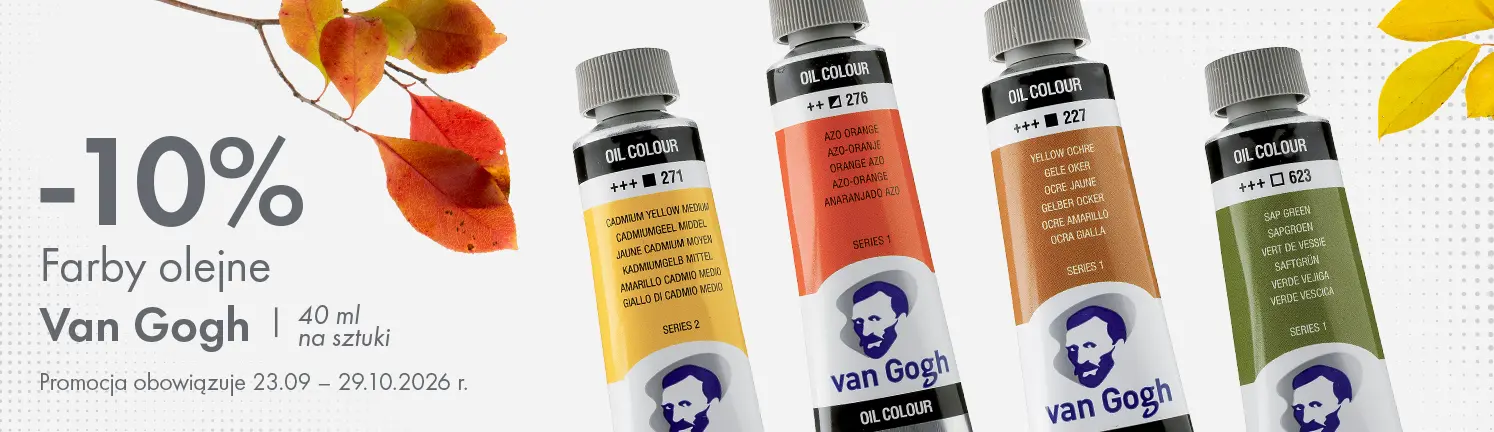 Promocja -10% na farby olejne Van Gogh 40 ml na sztuki, od 23.09 do 29.10.2026 Storm Plastyczny