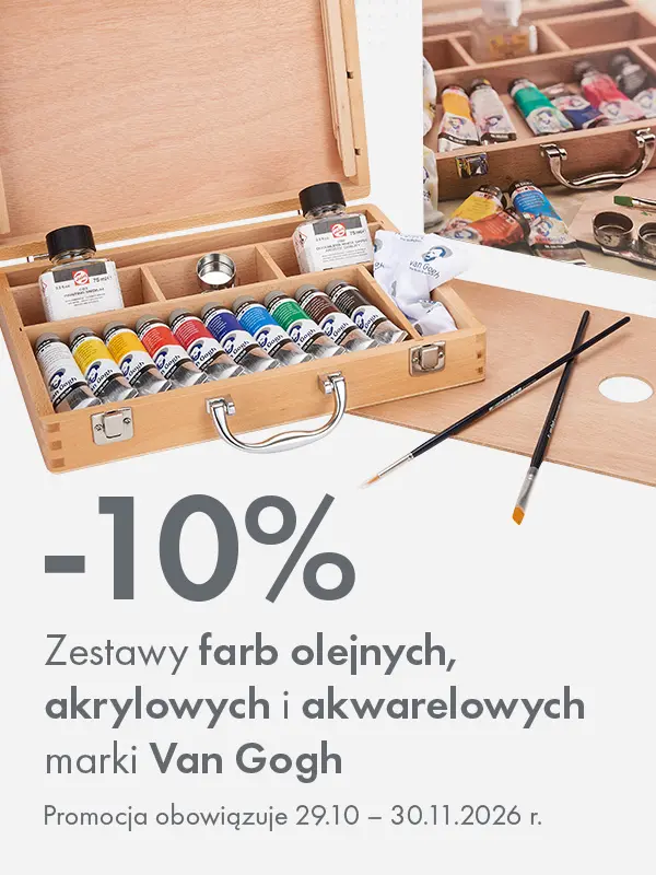 Promocja -10% na zestawy farb olejnych, akrylowych i akwarelowych Van Gogh, od 29.10 do 30.11.2026 Storm Plastyczny
