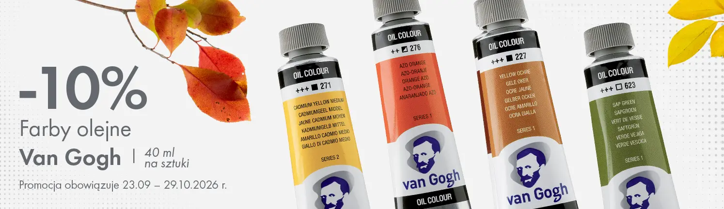 Promocja -10% na farby olejne Van Gogh 40 ml na sztuki, od 23.09 do 29.10.2026 Storm Plastyczny