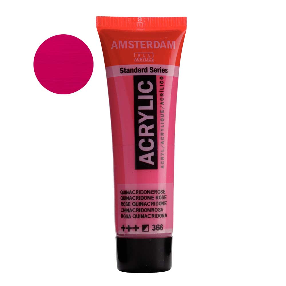 Amsterdam Expert Series Acrylic Paint - Quinarose Light Opaco 346 - Tubetti da 75 ml - Alta pigmentazione - Texture corposa