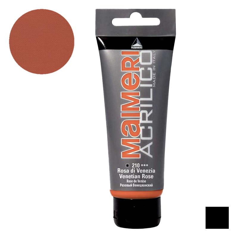 Maimeri Acryl Colore Acrilico 200 Ml - Rosa Venezia, Tubo Artista, Alta Qualità